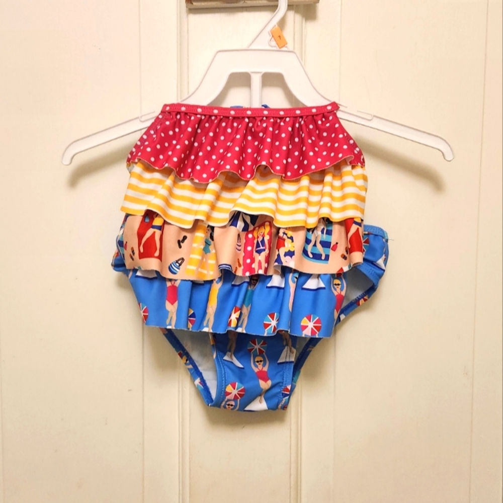 Girls 2-piece Jelly Pug bathing suit
